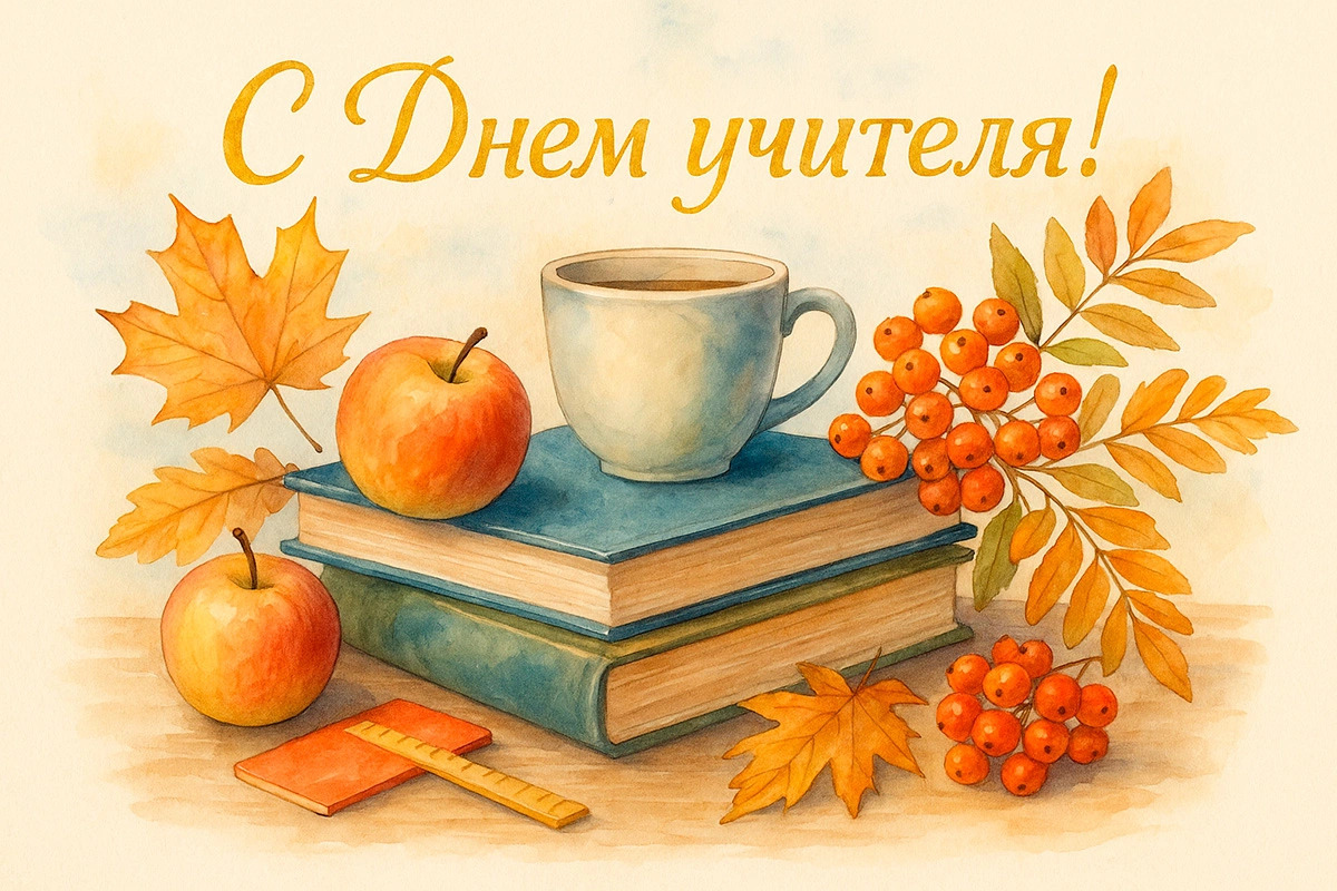 Cozy autumn card for Teachers’ Day