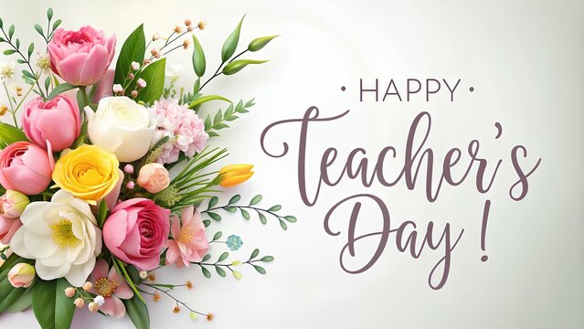 Elegant floral card for Teachers’ Day