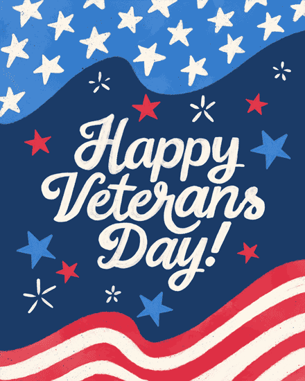 Patriotic card for Veterans Day USA