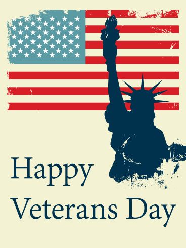 Patriotic card for Veterans Day USA