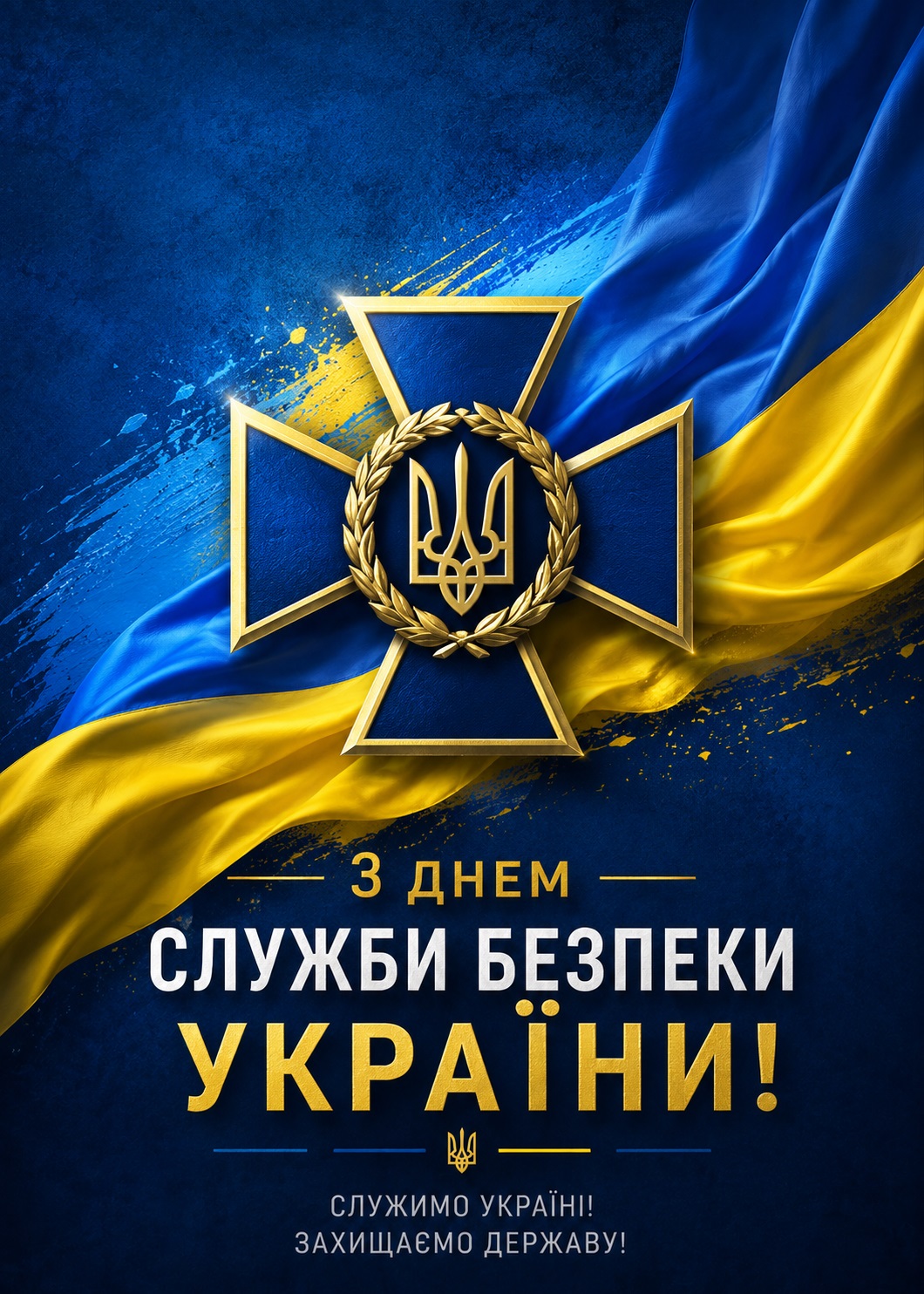 Patriotic card for Ukraine Security Service Day