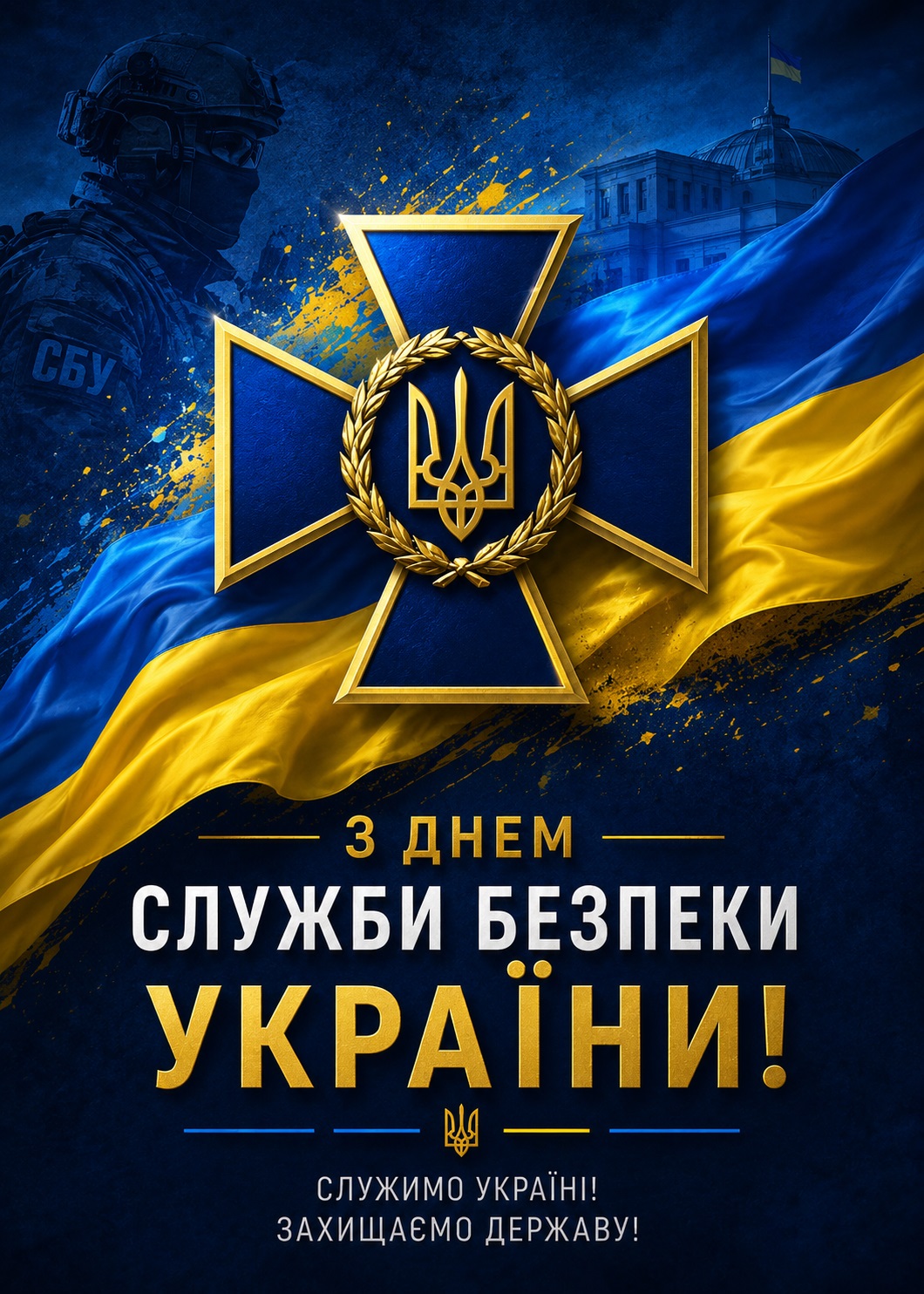 Patriotic card for Ukraine Security Service Day