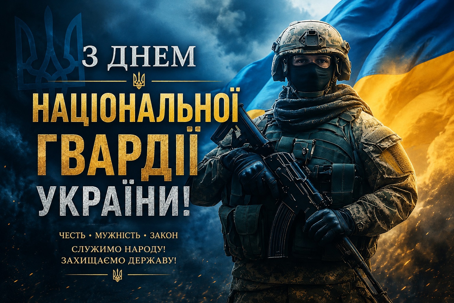 Patriotic card for Ukraine’s National Guard Day