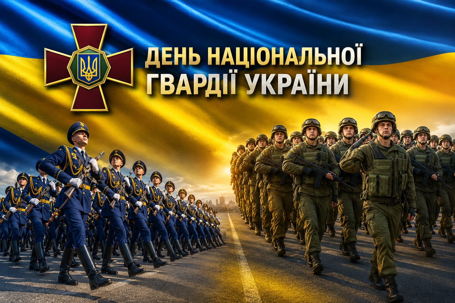 Ceremonial card for Ukraine’s National Guard Day