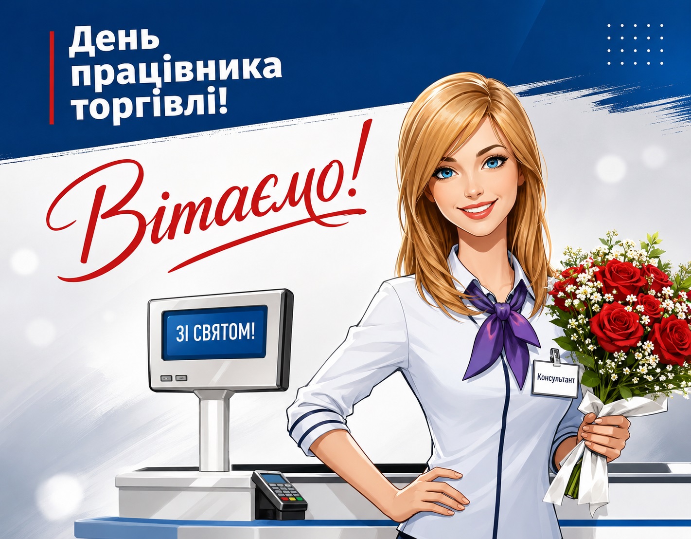Cheerful card for Trade Workers’ Day