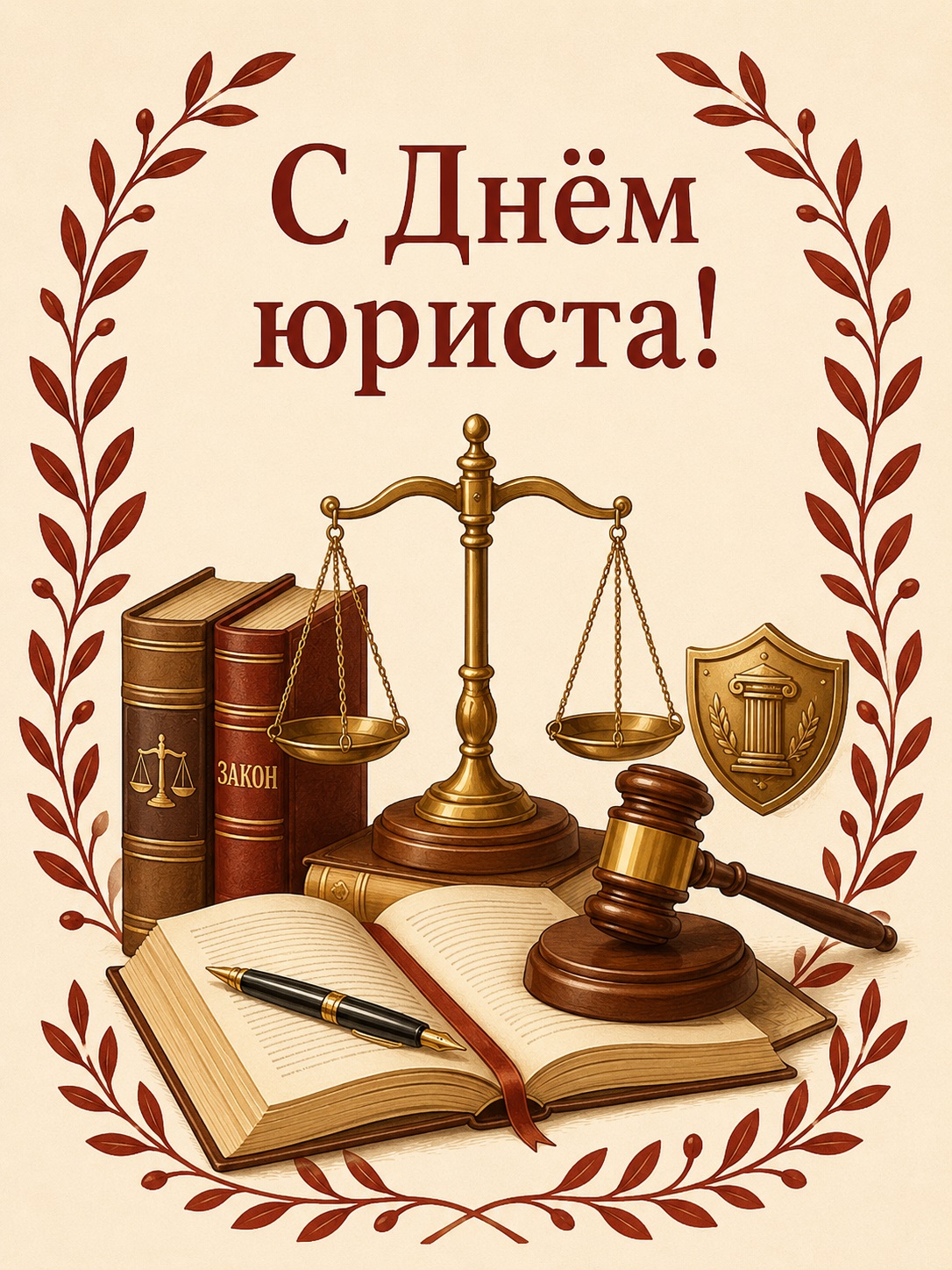 Elegant Themed Card for Lawyer’s Day