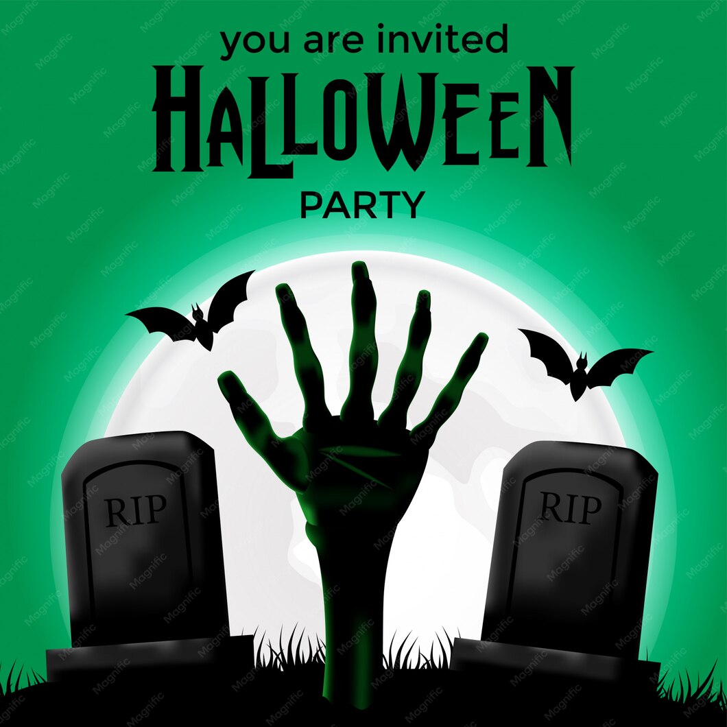 Spooky Halloween party invitation