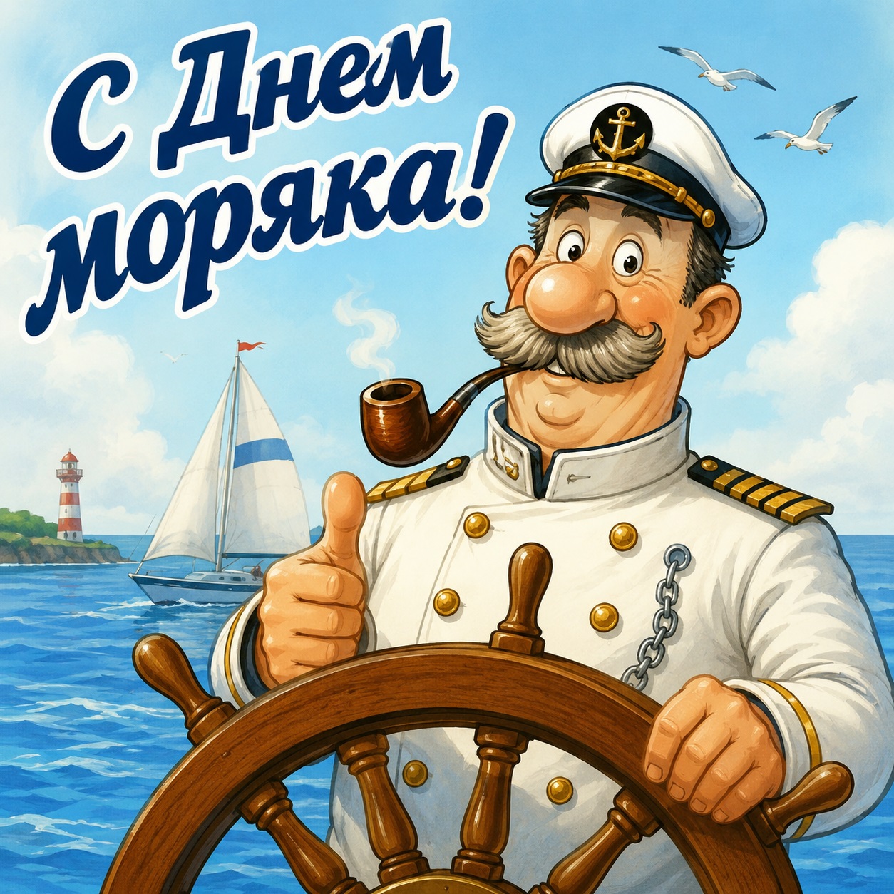 Cheerful Sailor’s Day card for a friend