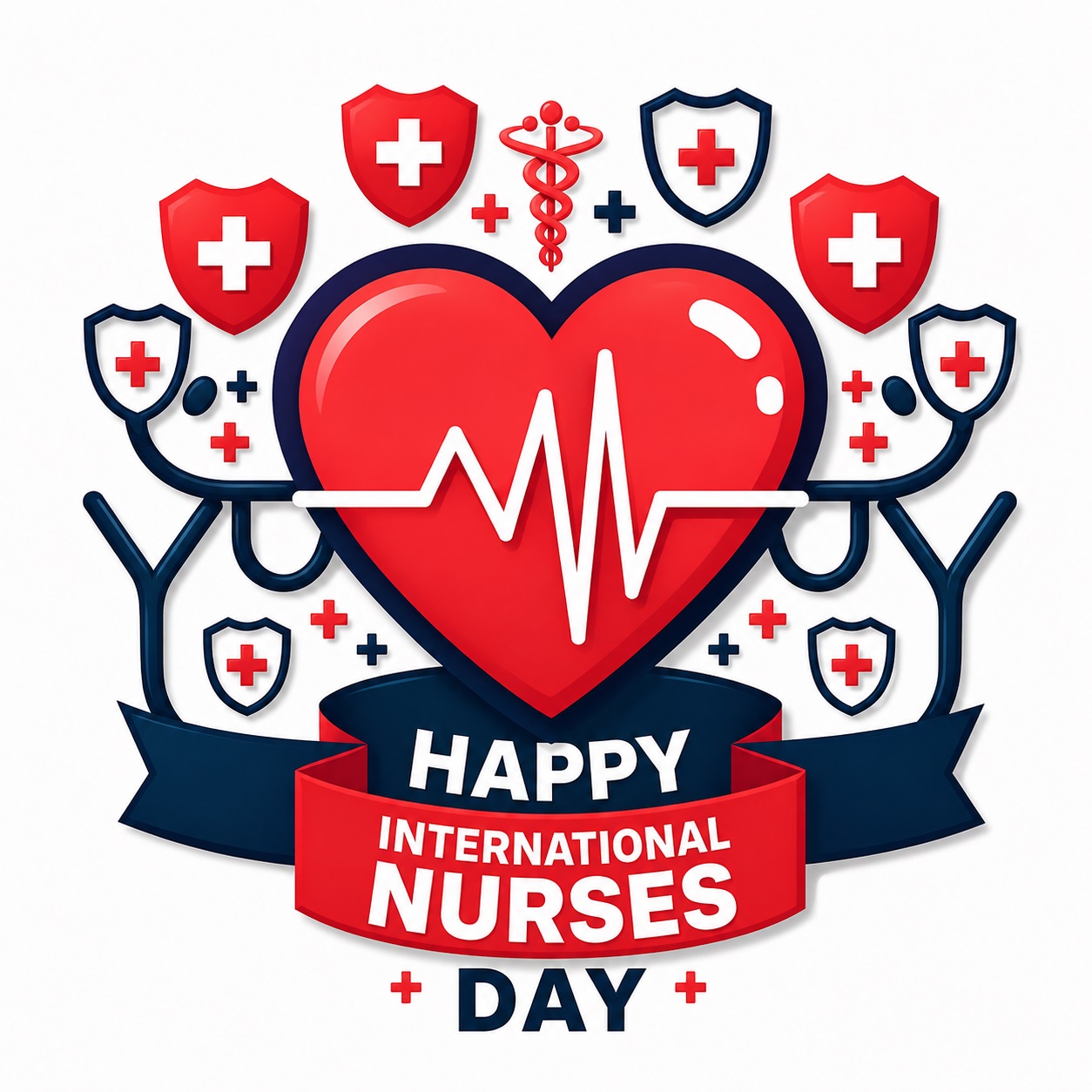 Bright card for International Nurses Day