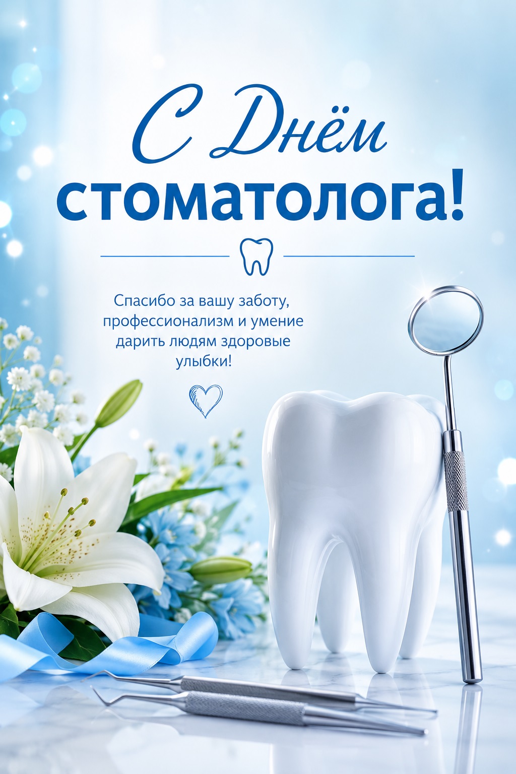 Elegant professional card for Dentist’s Day