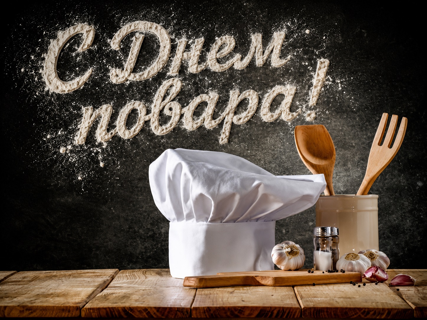 Stylish culinary card for Chef’s Day