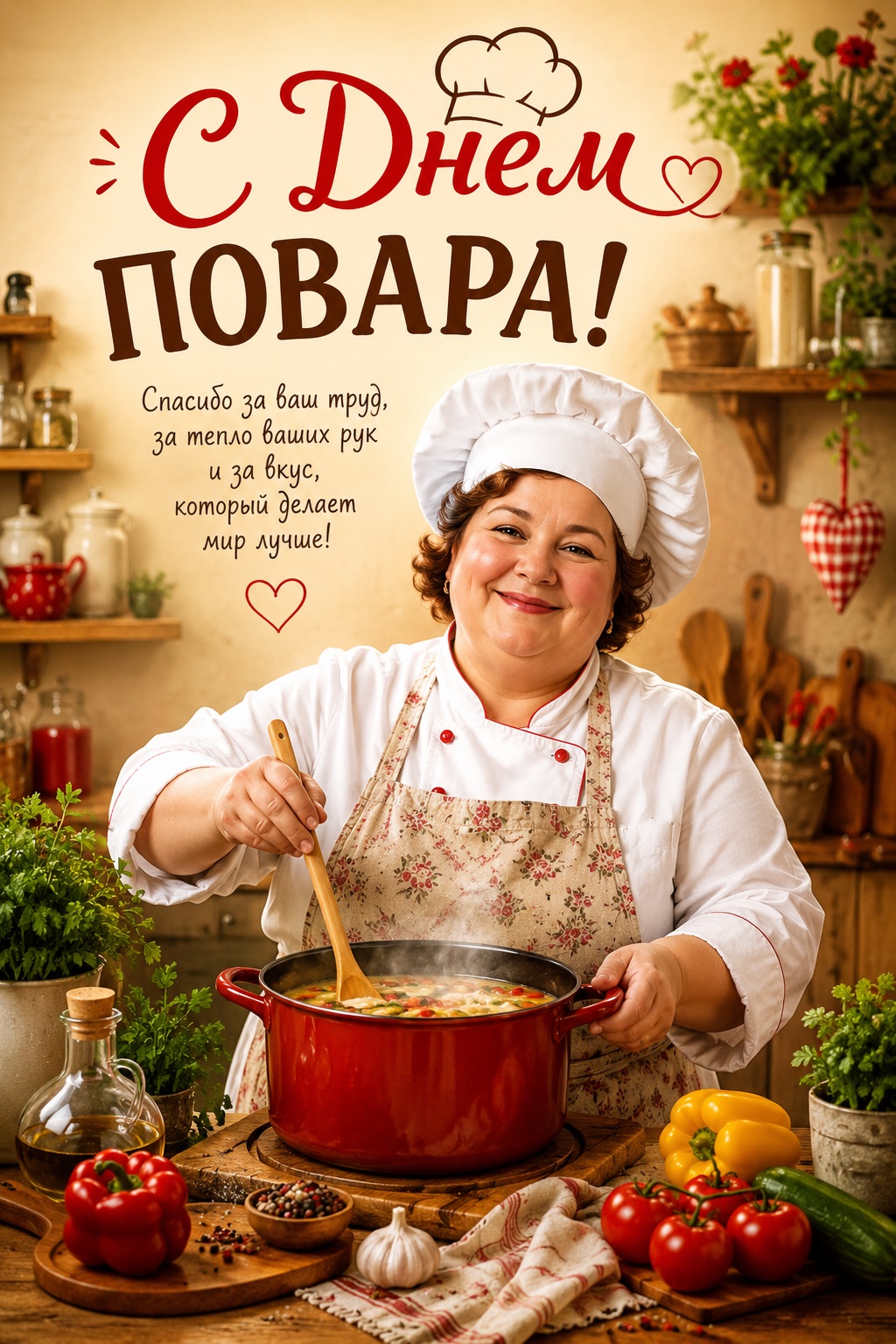 Warm, heartfelt card for Chef’s Day