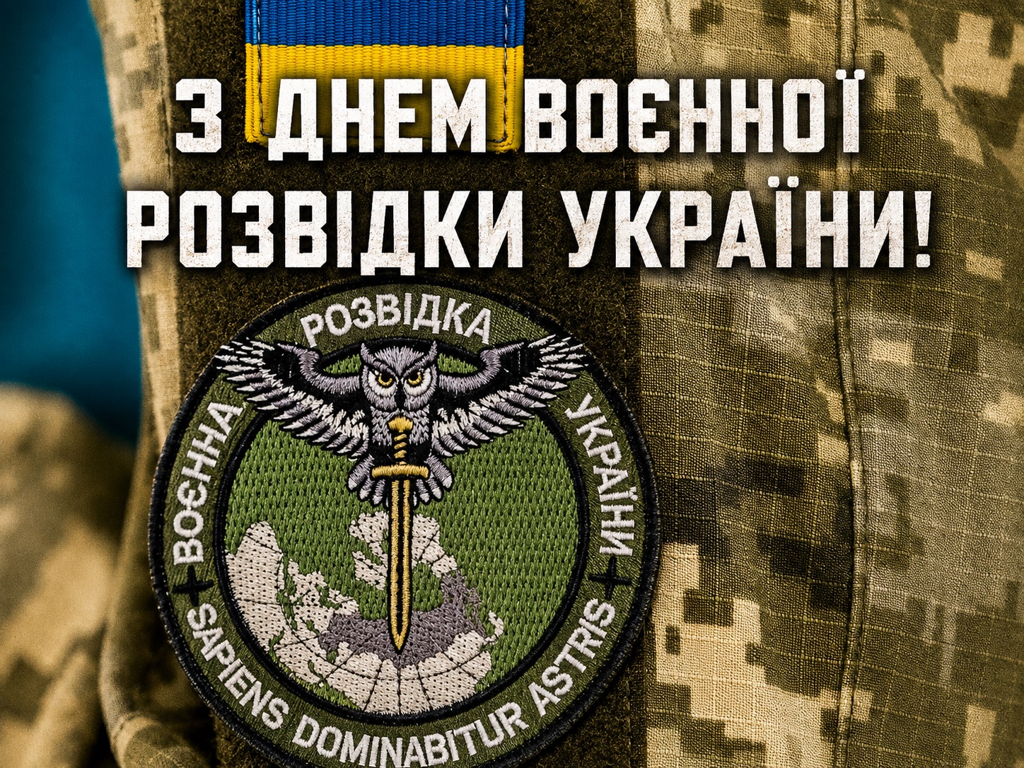 Bold patriotic card for Military Intelligence Day