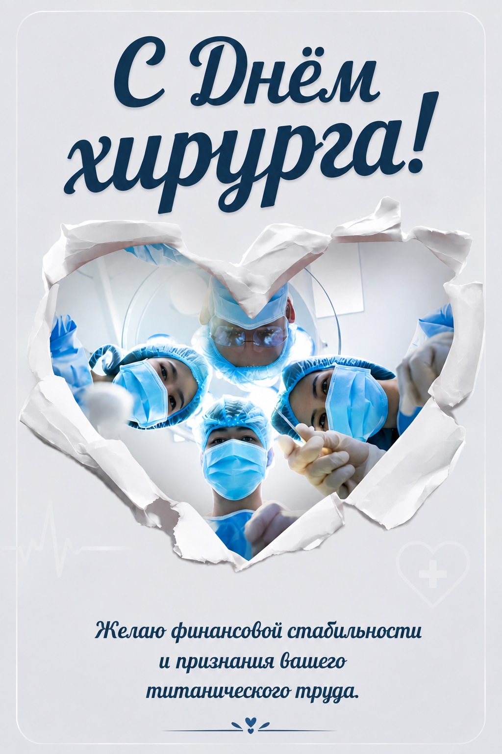 Elegant modern card for Surgeon’s Day
