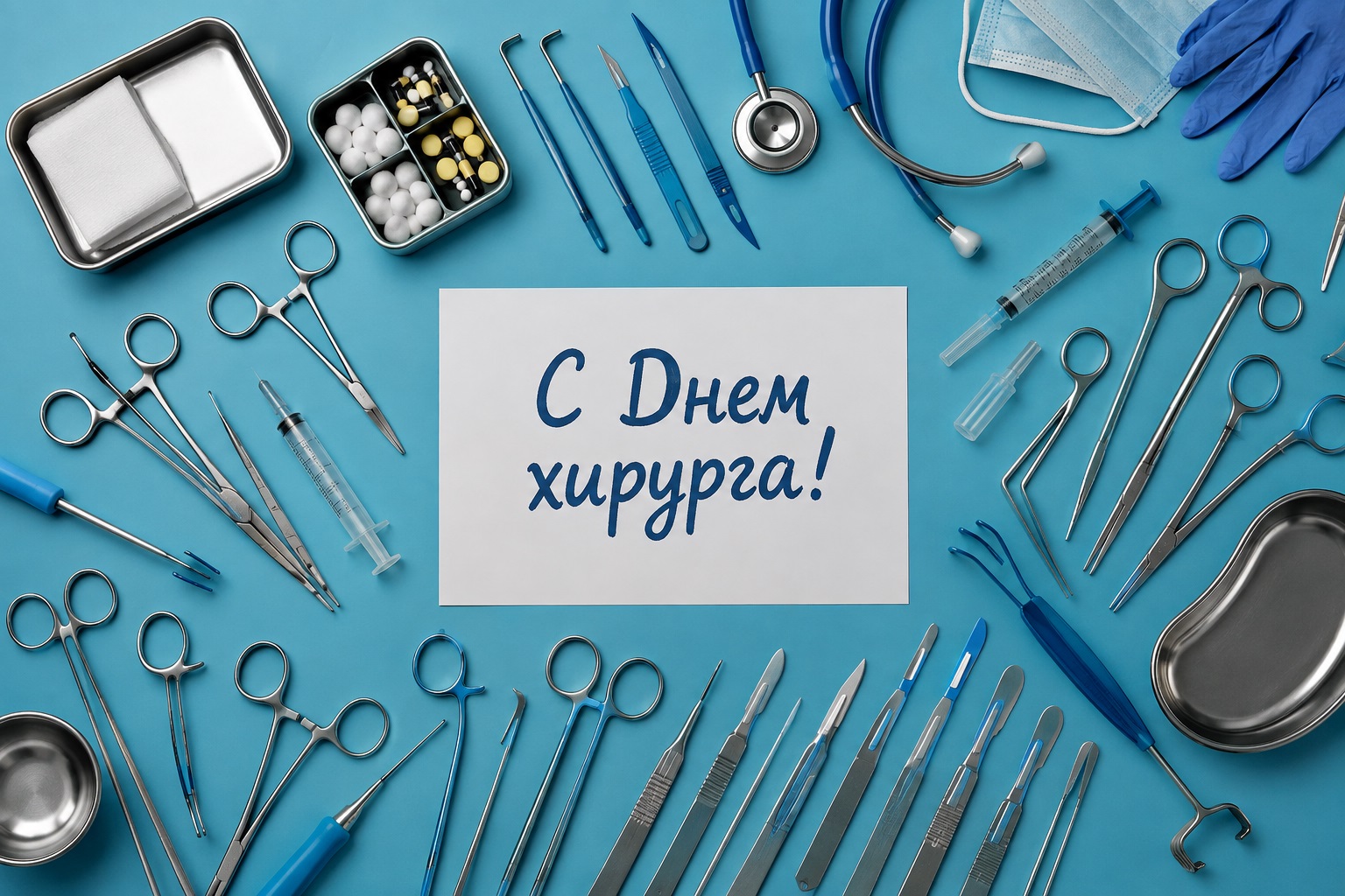 Minimalist themed card for Surgeon’s Day