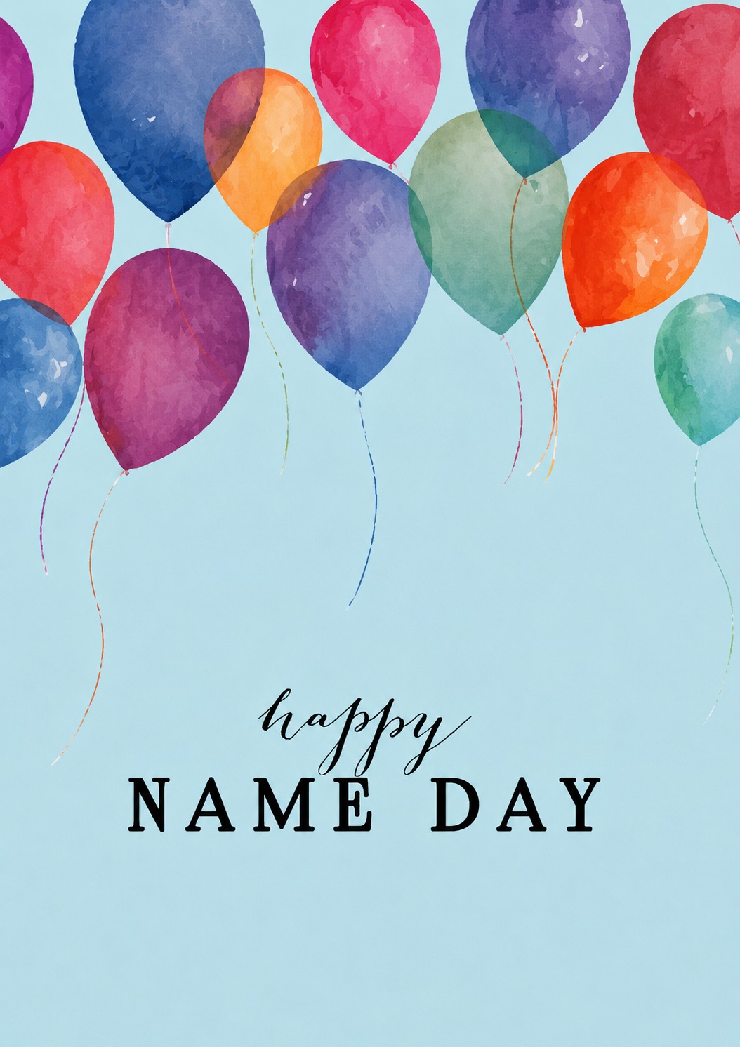 Bright Festive Card for Name Day