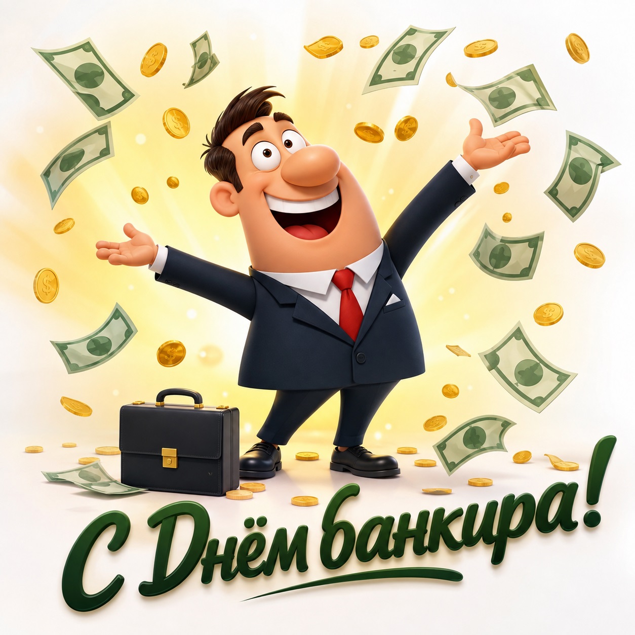 Bright cheerful card for Banker's Day