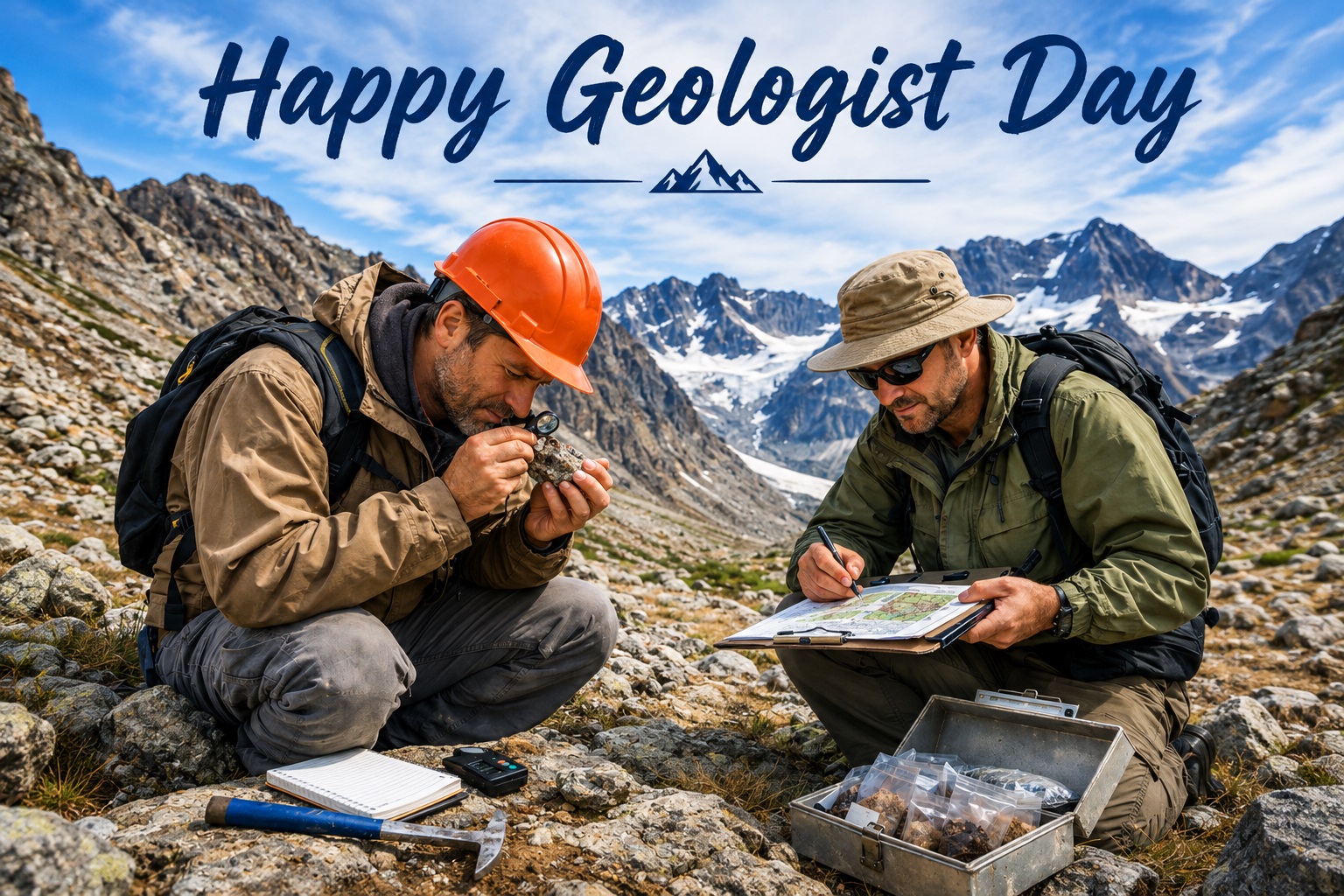 Geologist Day card for a fieldwork colleague