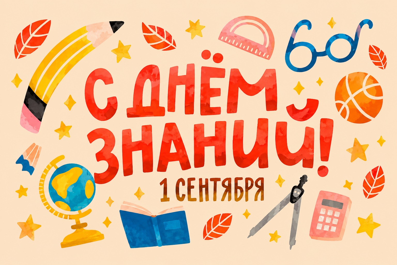 Colorful Back to School card for students