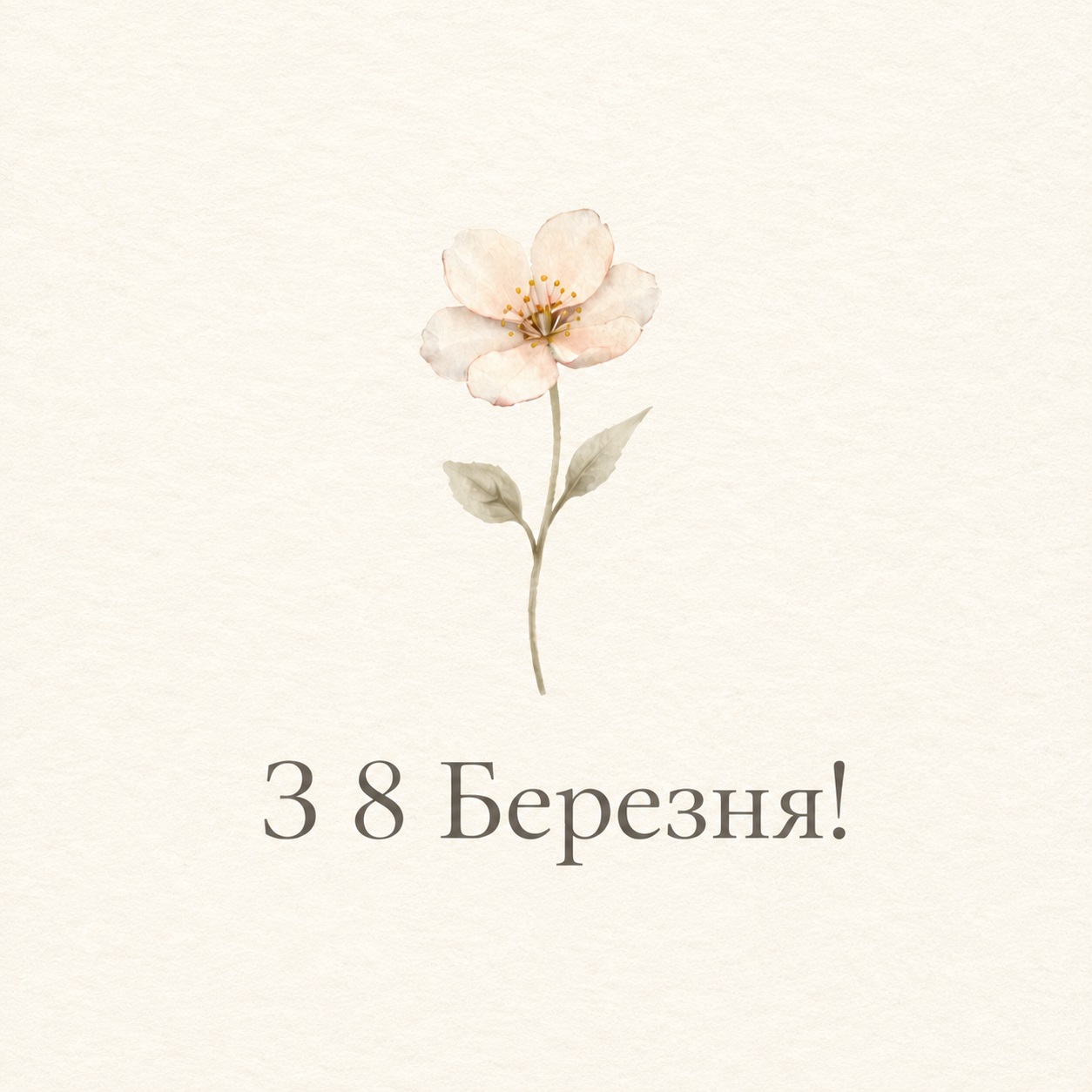 Delicate Minimalist Card for March 8