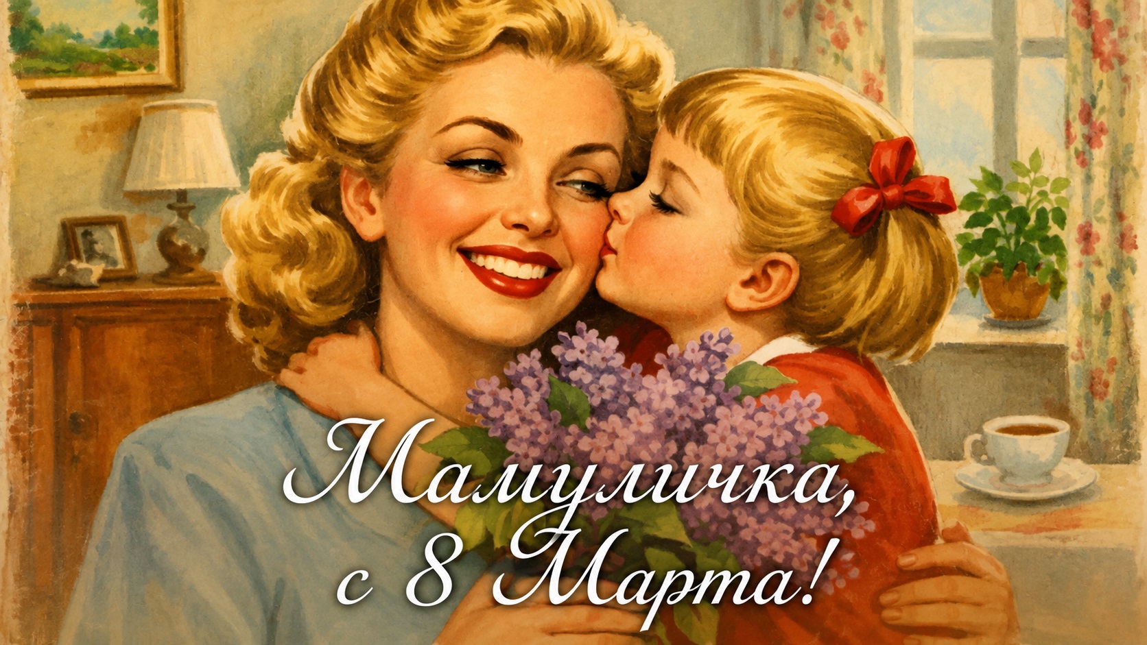 Tender card for March 8 for Mom
