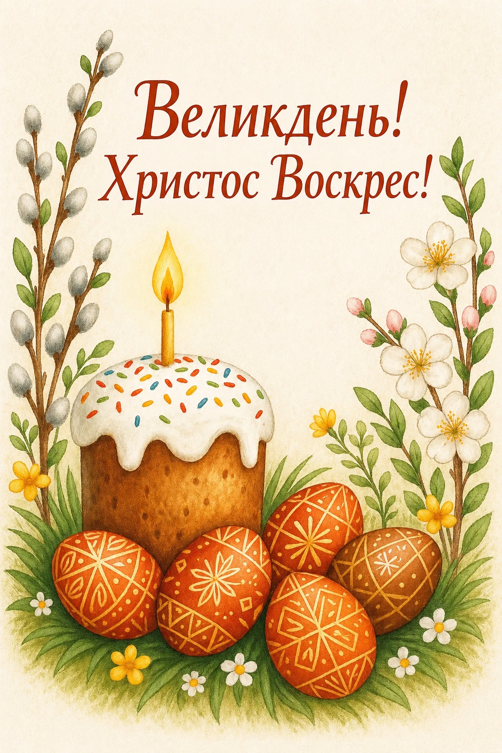 Warm and Festive Easter Card