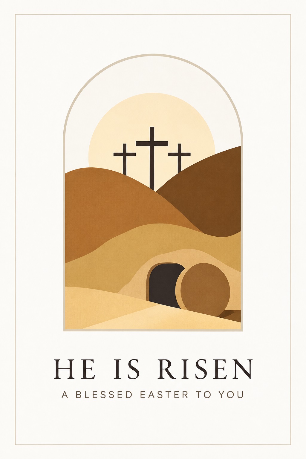 Minimalist Catholic Card for Easter