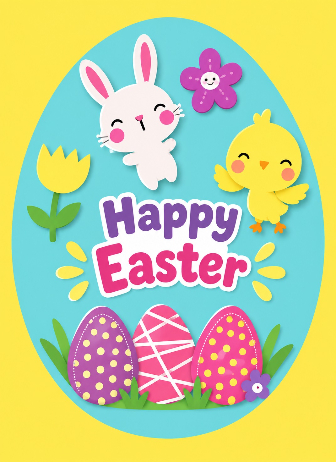 Bright and Cheerful Card for Easter