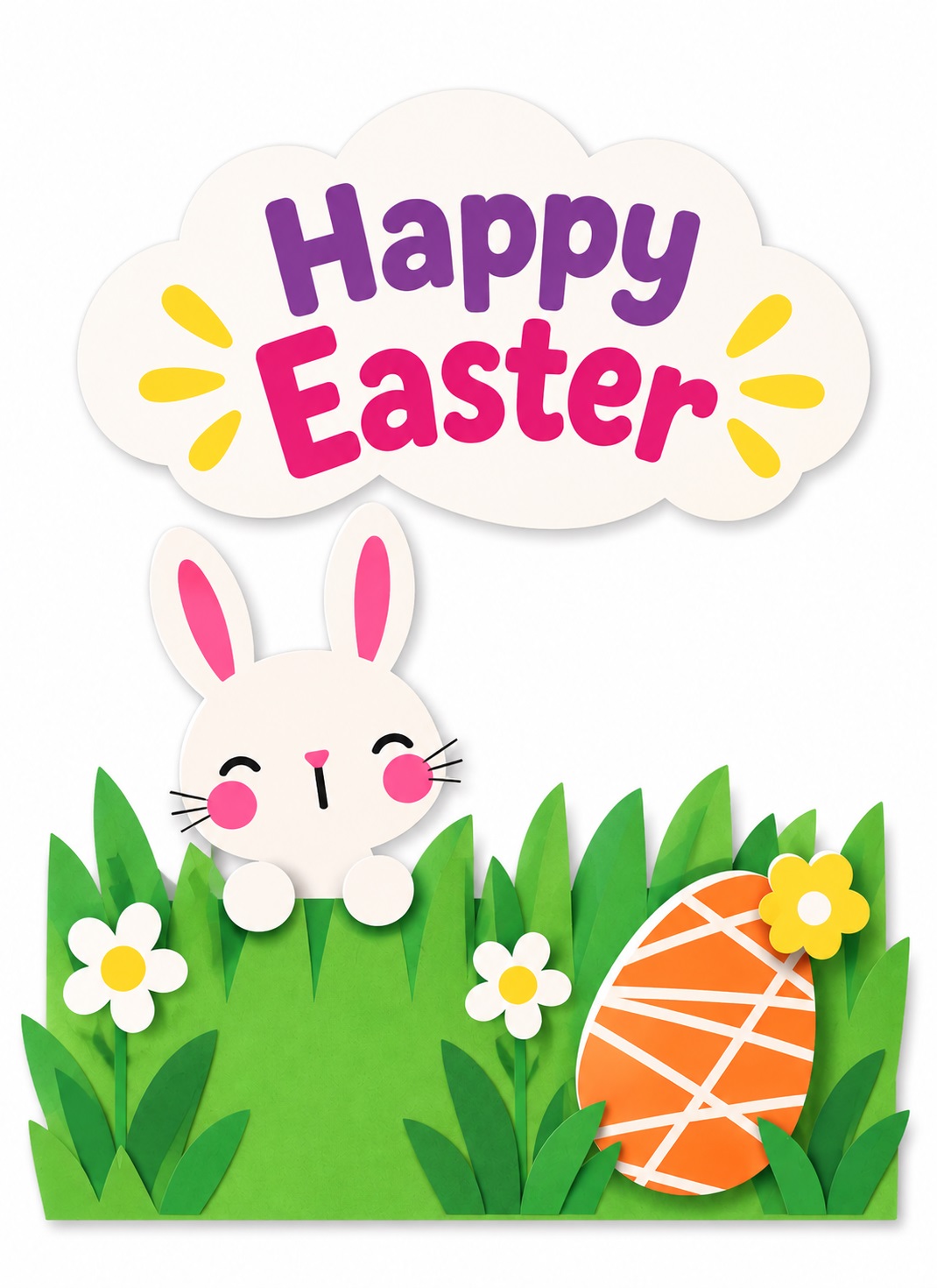 Cute Colorful Card for Easter