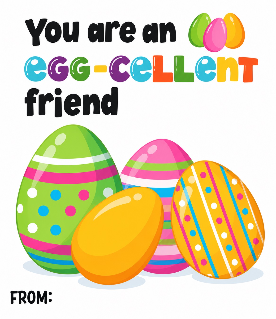 Fun Colorful Card for an Easter Friend