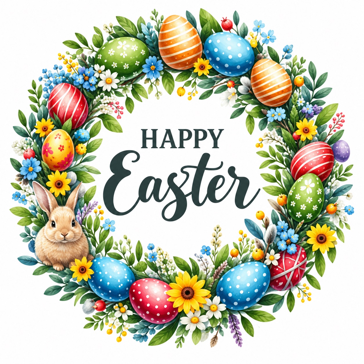 Bright Floral Card for Easter