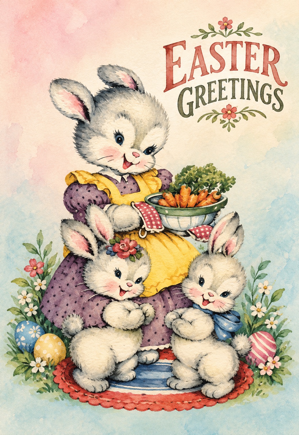Sweet Family Card for Easter