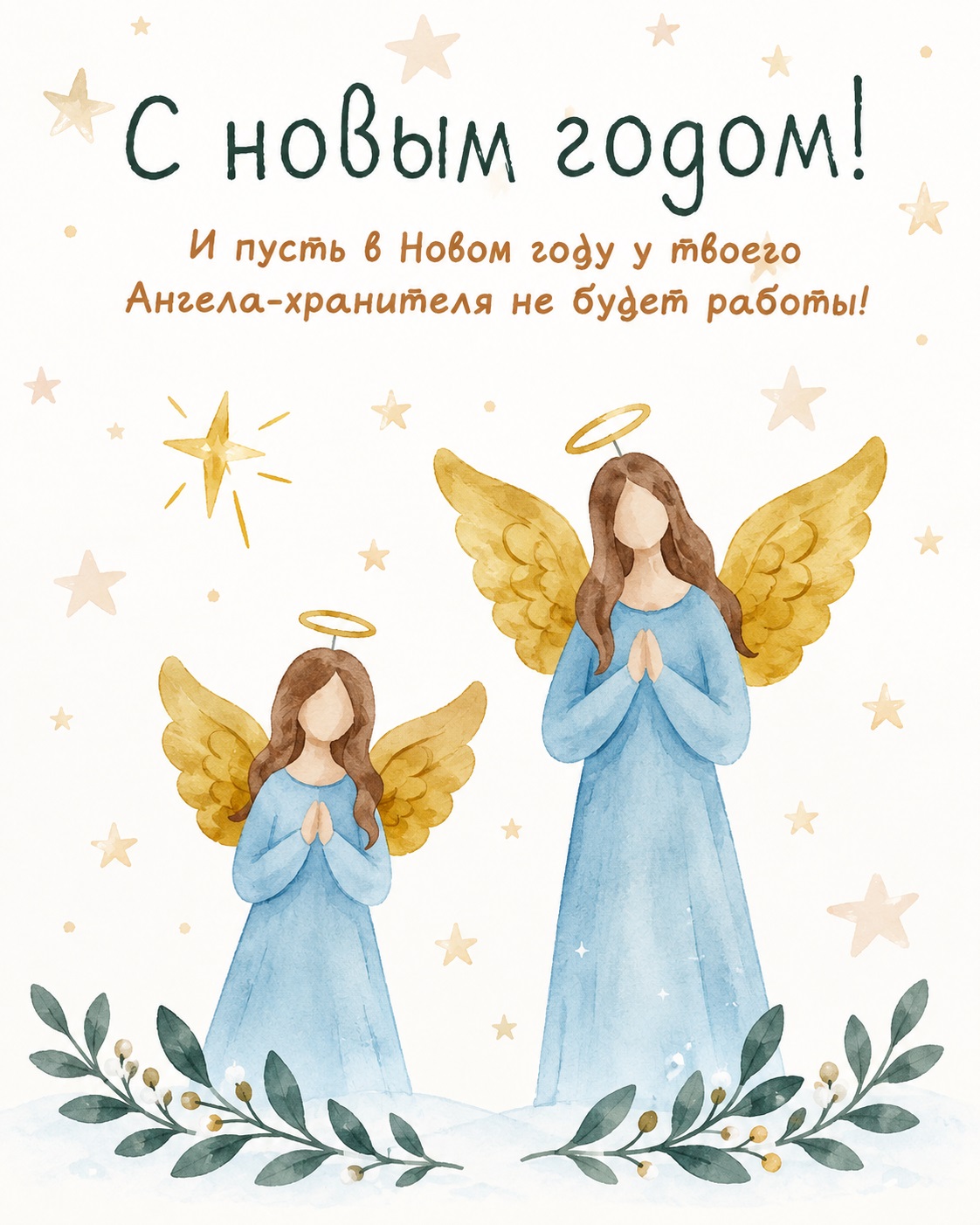 Gentle spiritual card for the New Year