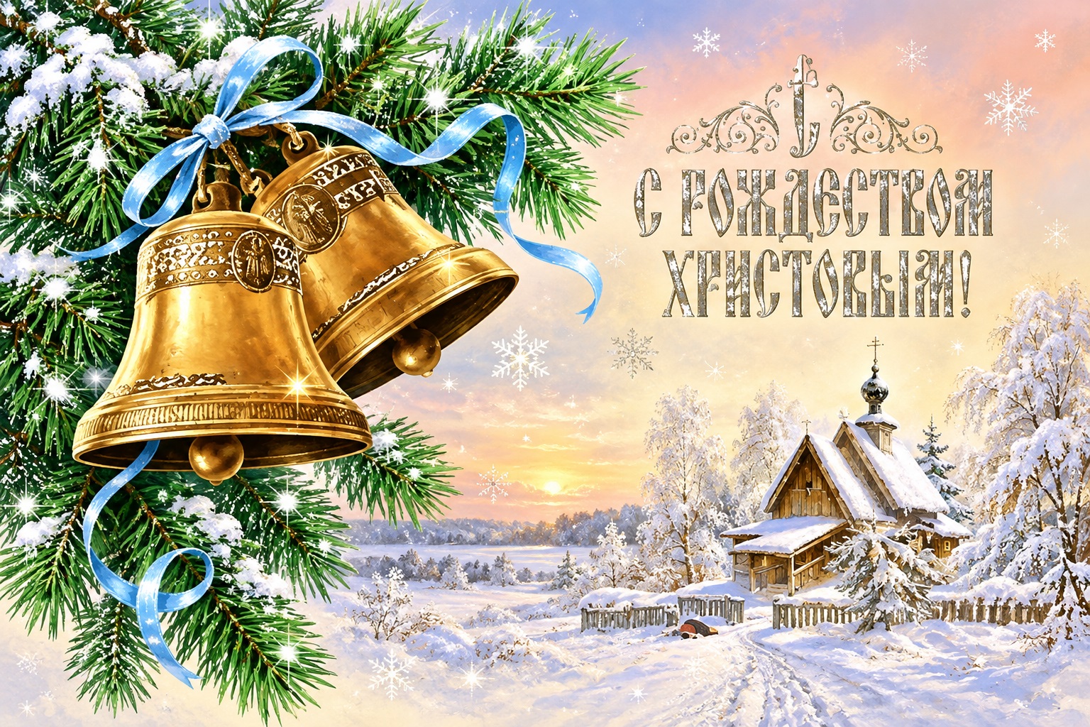 Solemn Orthodox card for Christmas