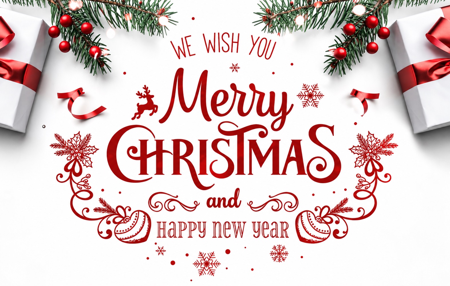 Elegant festive card for Christmas