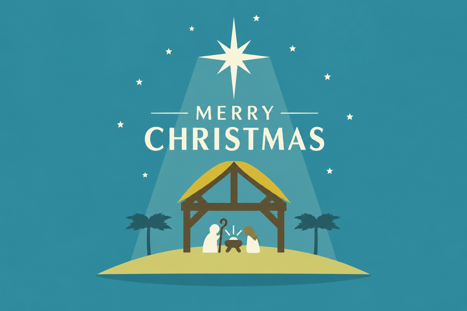 Simple symbolic card for Christmas