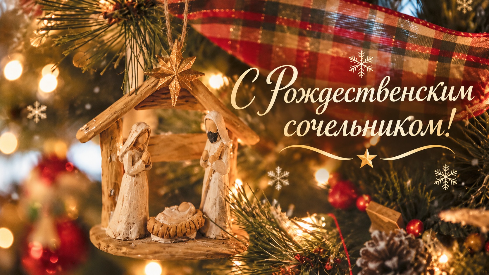 Warm family card for Christmas Eve