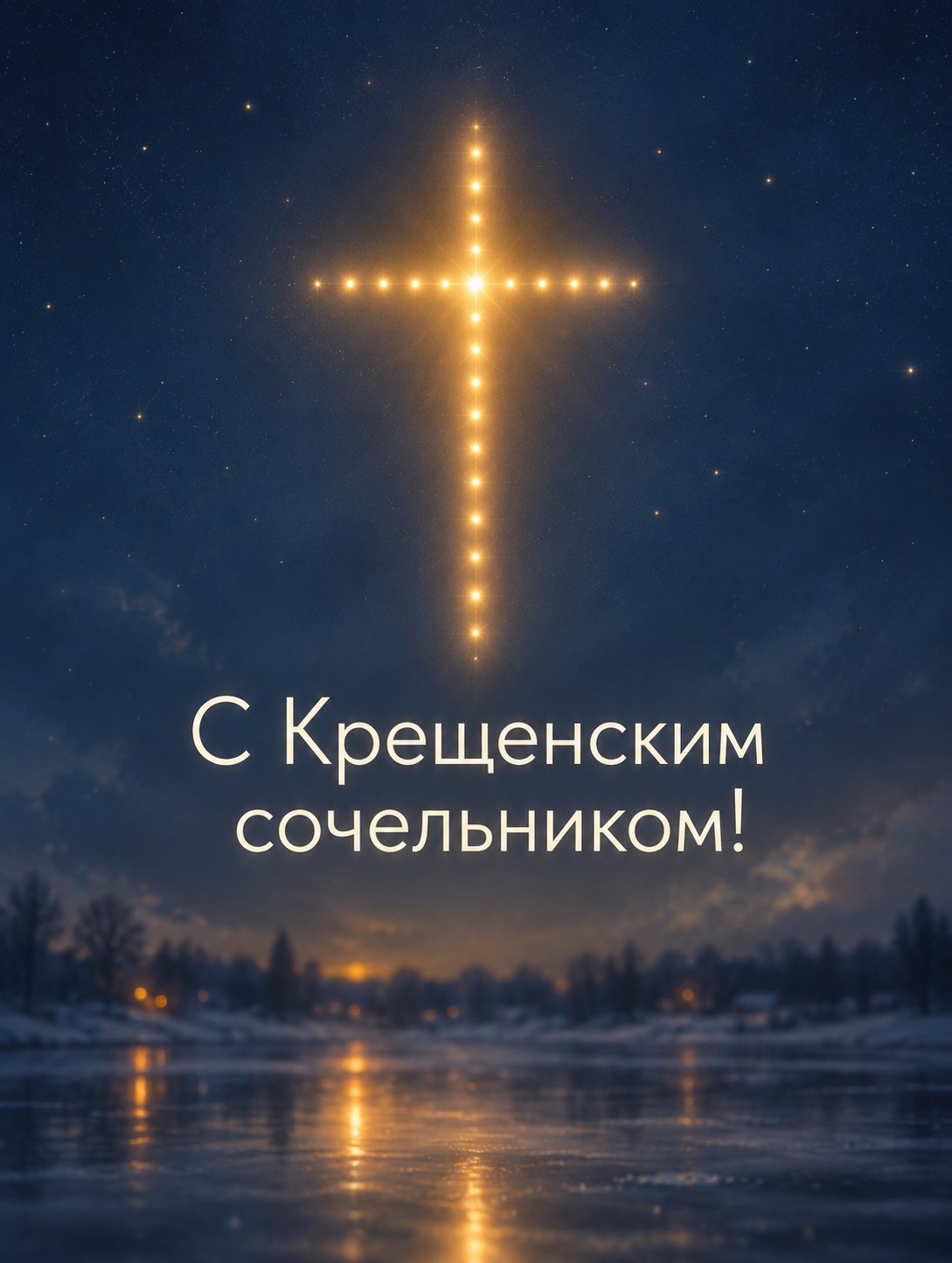 Elegant card for Epiphany Eve