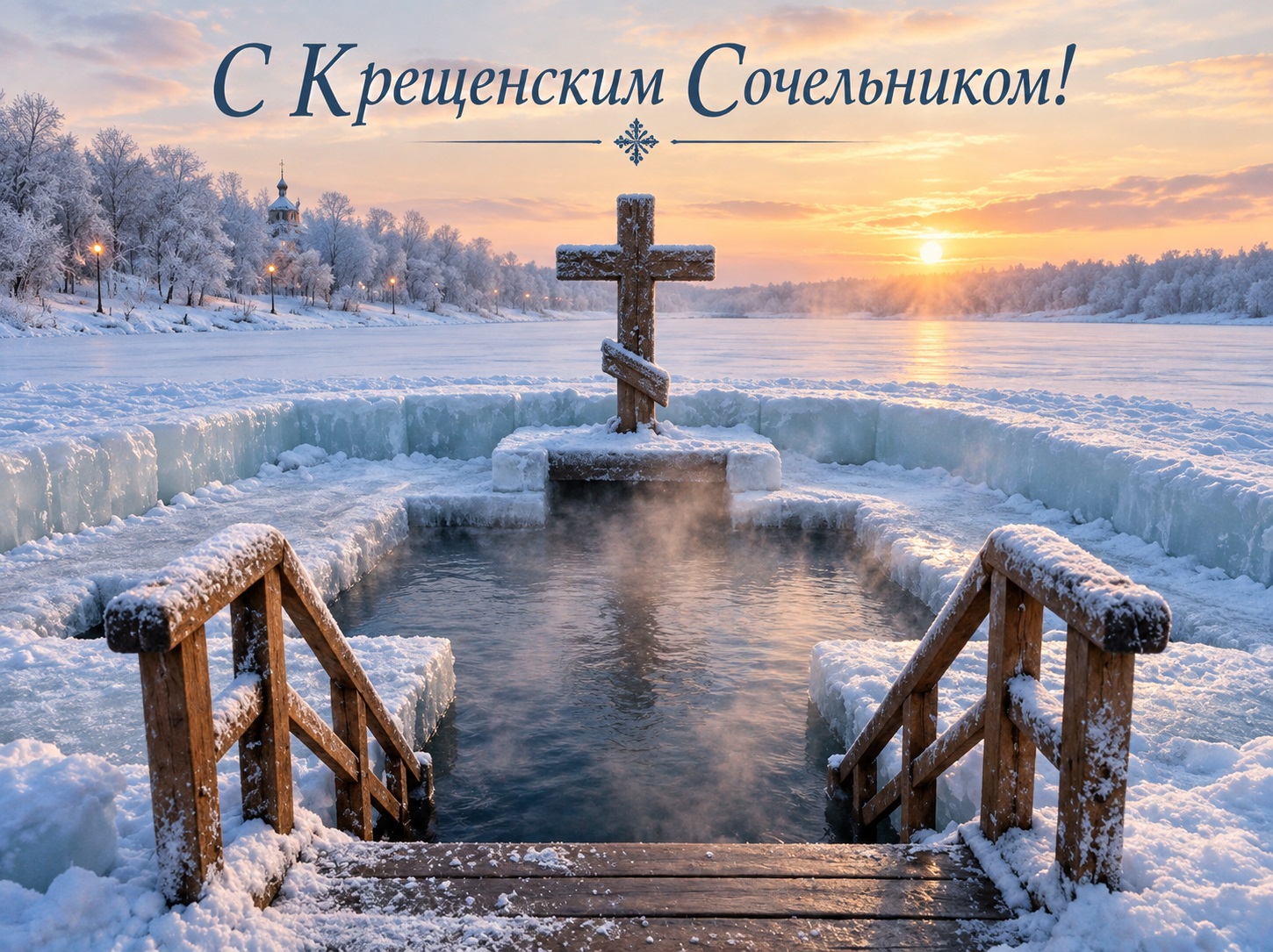 Peaceful card for Epiphany Eve