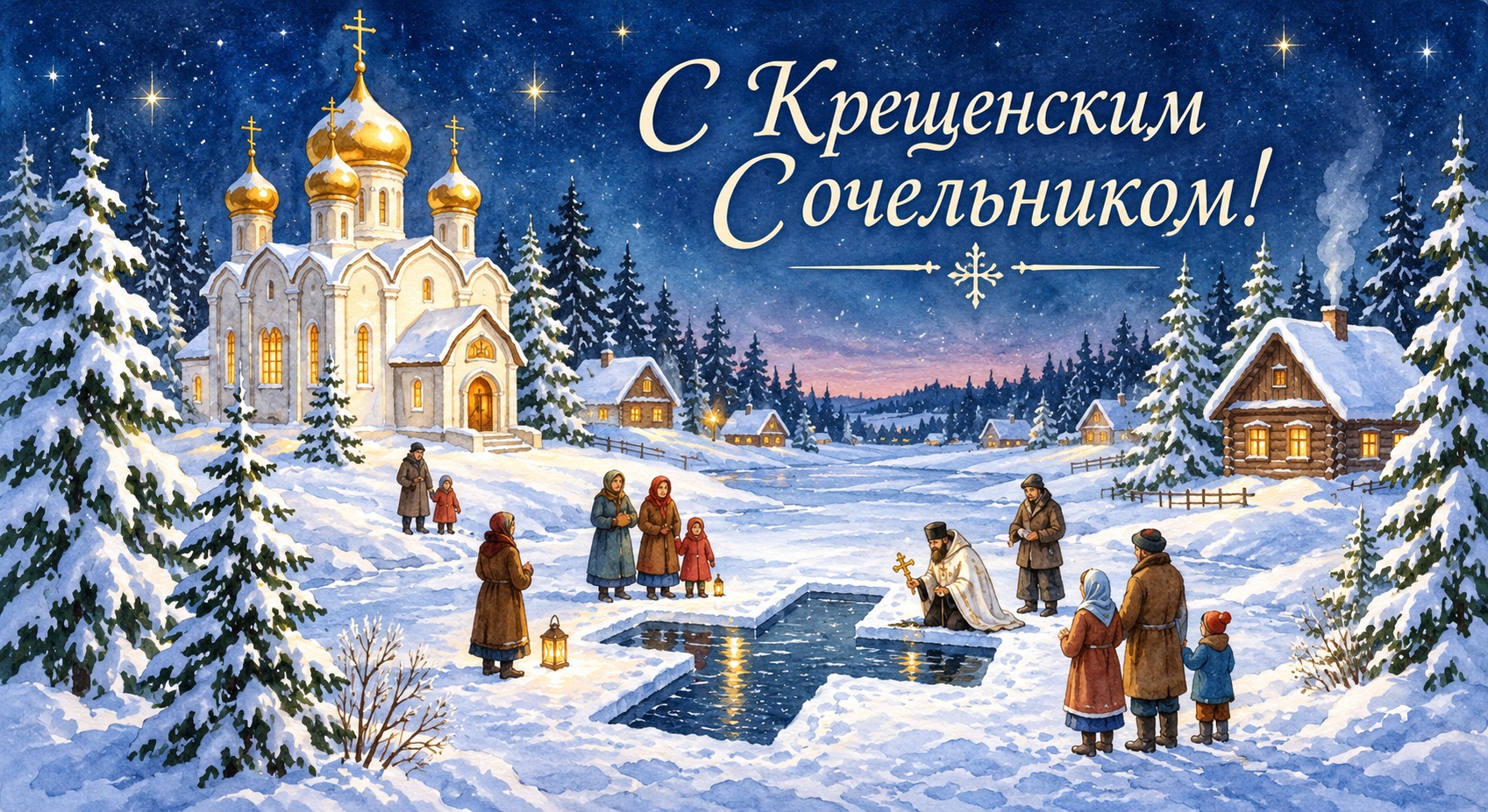 Traditional card for Epiphany Eve