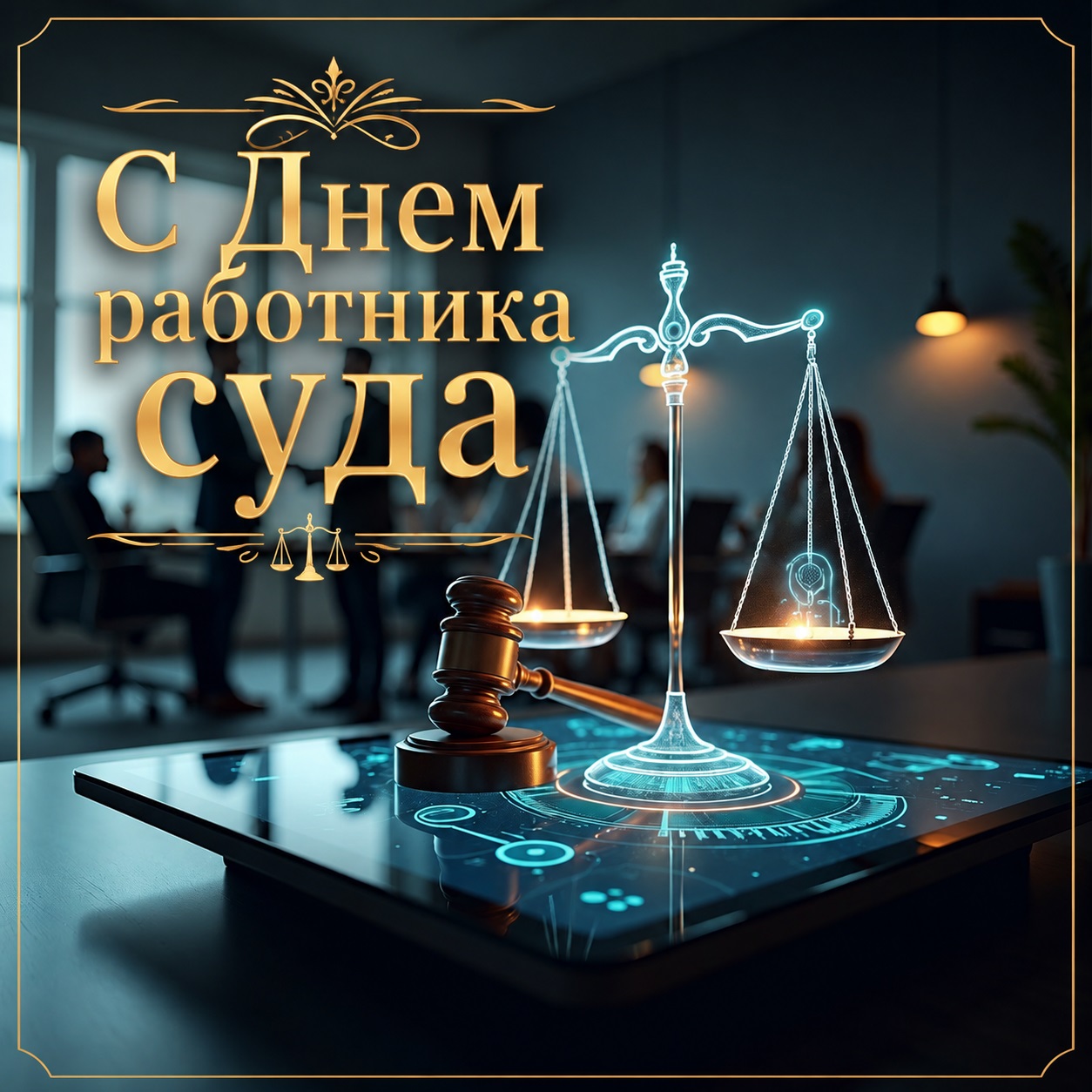 Modern Court Employees' Day Greeting Card